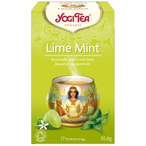 BIO Yogi Tea Зелен, лайм и мента 17 пакетчета